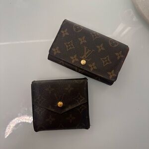 2 vintage authentic Louis Vuitton wallets